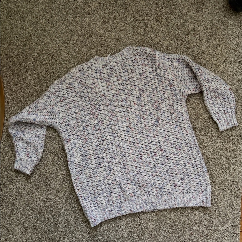 Torrid Multicolor Ribbed Chunky Knit V-Neck Sweater - Picture 2 of 9